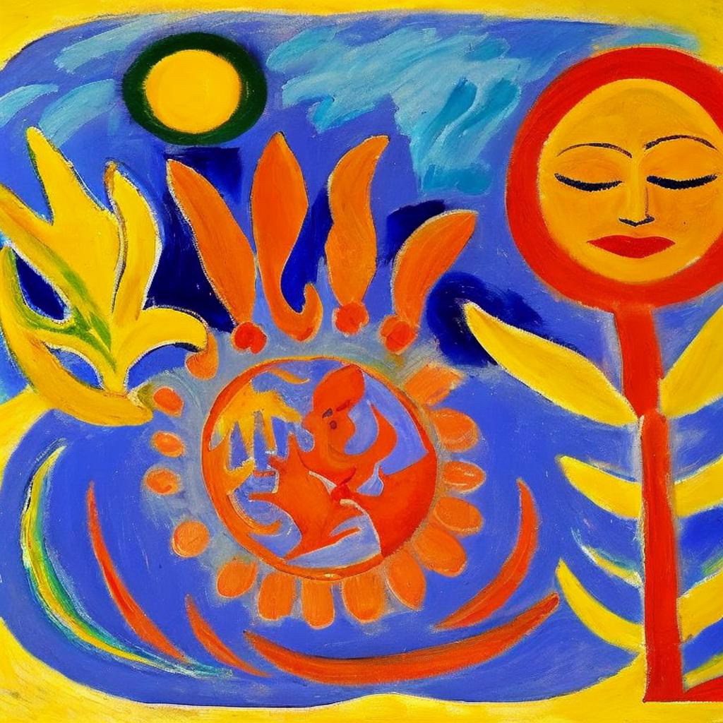AI Art Gallery Henri Matisse - Sun and Moon